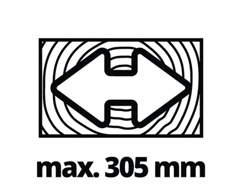 Maximale Schnittbreite 305 Millimeter