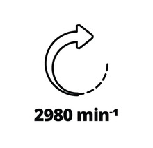 2980 Umdrehungen pro Minute