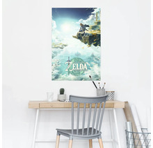 Poster von The Legend of Zelda: Tears of the Kingdom an einer Wand über einem Schreibtisch