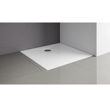 Quadratische Duschwanne mit Ablauf