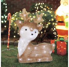 Dekorativer Hirsch mit Beleuchtung für den Außenbereich als weihnachtliche Gartendekoration