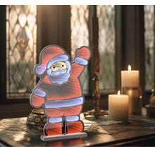 Dekorative Santa Claus LED-Figur auf einem Tisch