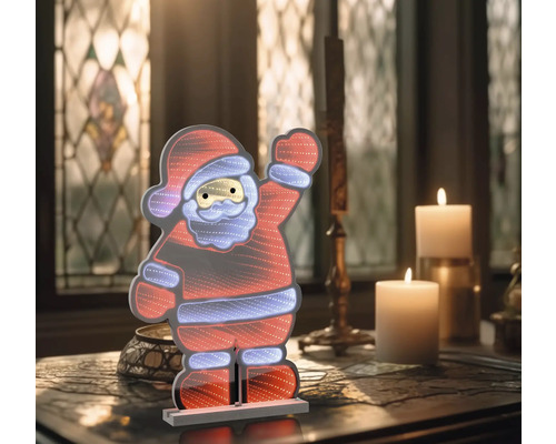 Dekorative Santa Claus LED-Figur auf einem Tisch