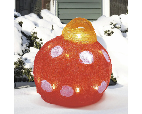 Dekorative Weihnachtskugel mit Punkten für den Außenbereich