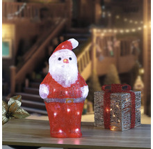 Leuchtender Weihnachtsmann und Geschenk als Weihnachtsdekoration