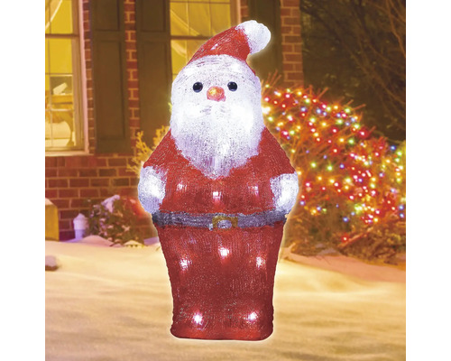 Leuchtender Weihnachtsmann als Weihnachtsdekoration für den Außenbereich