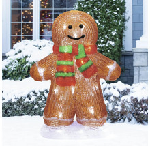 Lebkuchenmann Weihnachtsdekoration mit Schal für den Außenbereich