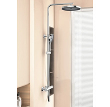 Duschsäule mit Kopf- und Handbrause im Badezimmer