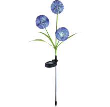 Dekorative Solarleuchte mit kugelförmigen Blüten für den Außenbereich.