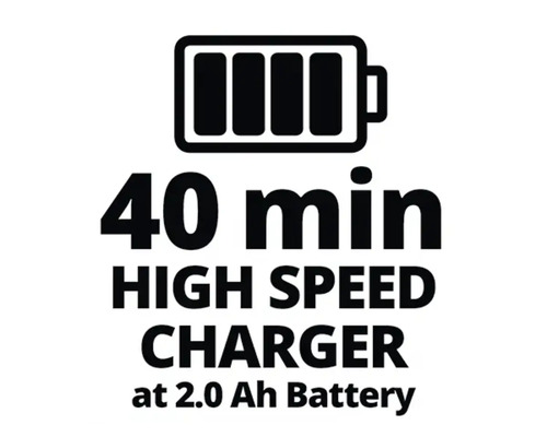 40 Minuten Schnellladegerät für 2.0 Ah Akku