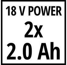 18 Volt Power 2x 2.0 Amperestunden