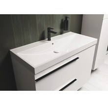 Waschtischunterschrank mit Waschbecken, Armatur und Seifenspender