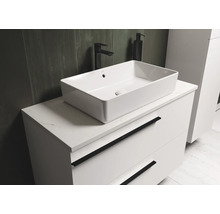 Modernes Badezimmer mit Aufsatzwaschbecken und Unterschrank