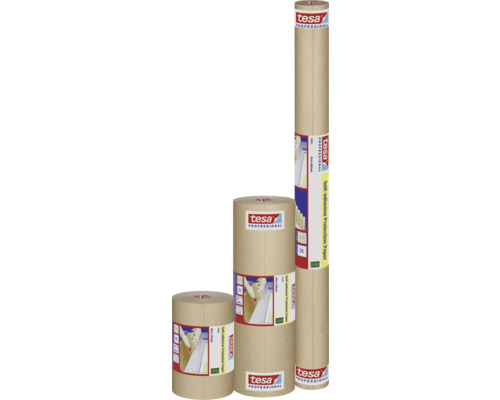 Drei Rollen Tesa Professional selbstklebendes Schutzpapier in verschiedenen Größen
