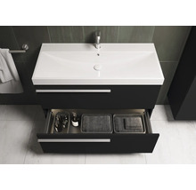 Waschtischunterschrank mit Waschbecken, Armatur und Schublade für Badezimmer