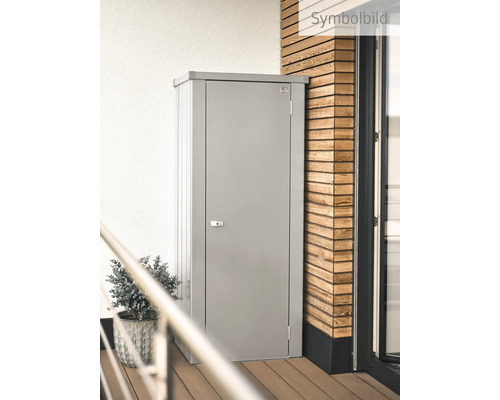 Metall Gerätehaus mit einer Tür zur Aufbewahrung im Außenbereich