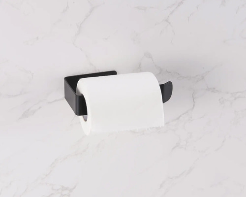 Toilettenpapierhalter aus Metall mit Papierrolle