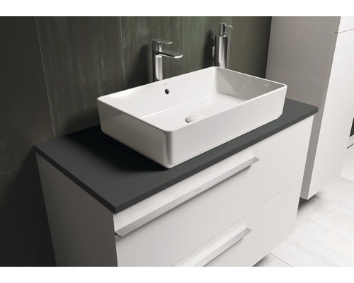 Badezimmer Waschtisch mit Aufsatzwaschbecken und Schubladen