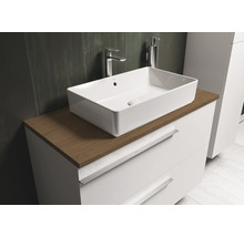 Waschtischunterschrank mit Aufsatzwaschbecken im Badezimmer