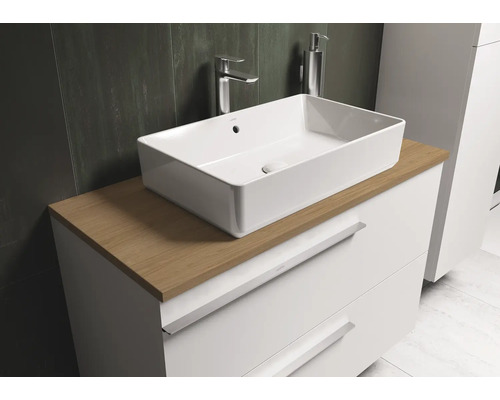 Badezimmerwaschtisch mit Aufsatzwaschbecken und Unterschrank