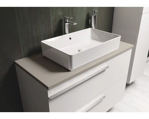 Modernes Badezimmer mit Aufsatzwaschbecken und Unterschrank