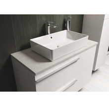 Waschtischunterschrank mit Aufsatzwaschbecken im Badezimmer