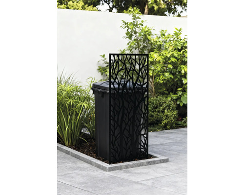 Mülltonnenbox mit Baumdesign zur Gartenverschönerung