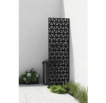 Mülltonnenbox mit dreieckigem Muster im Außenbereich