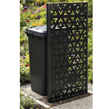 Mülltonnenbox mit Sichtschutzwand im Garten