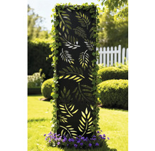 Dekorative Gartensäule mit Blätterdesign und Kletterpflanzen