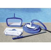Poolreinigungsset mit Kescher, Bürste, Schlauch und Teleskopstange