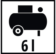 Symbol für einen Kompressor mit 6 Litern Volumen