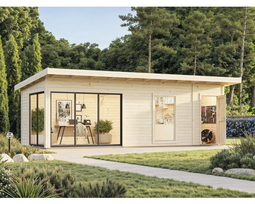 Gartenhaus mit Büro und Werkzeuglager im Außenbereich