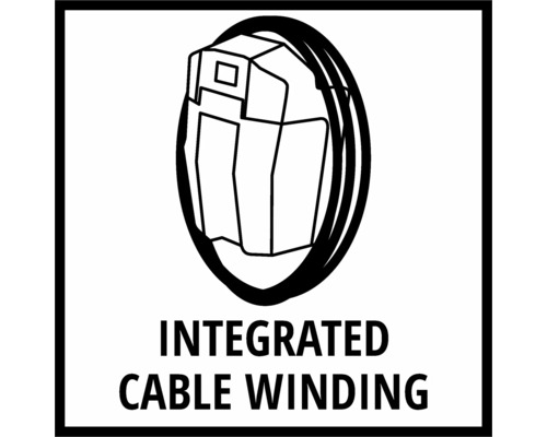 Symbol für integrierte Kabelaufwicklung