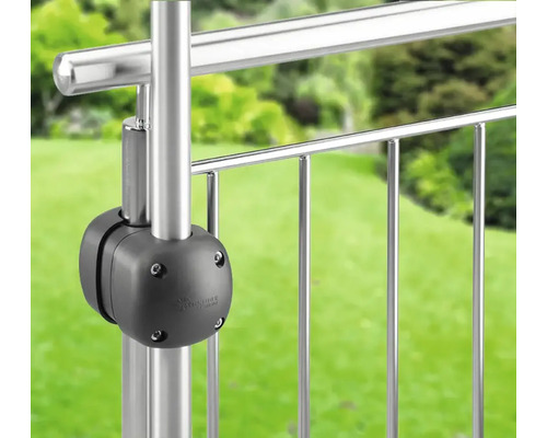 Balkongeländer aus Edelstahl mit Verbindungselement