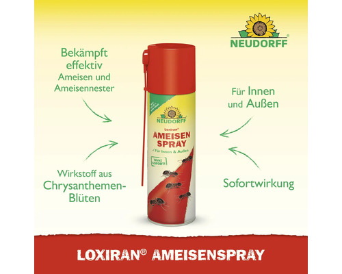 Neudorff Loxiran Ameisenspray zur Bekämpfung von Ameisen und Ameisennestern