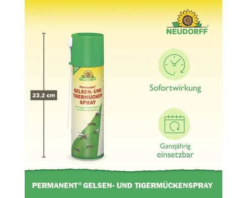 Neudorff Permanent Gelsen- und Tigermückenspray, Höhe 23,2 cm, wirkt sofort, ganzjährig einsetzbar