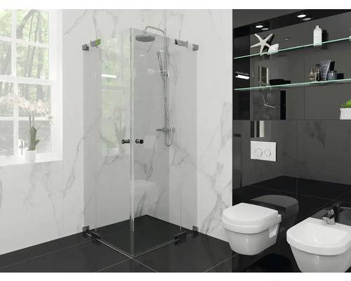 Modernes Badezimmer mit Duschkabine, Toilette und Bidet