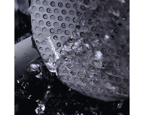 Hansgrohe Logo Duschkopf mit Wasserstrahl