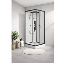 Eckdusche mit Duscharmatur im Badezimmer