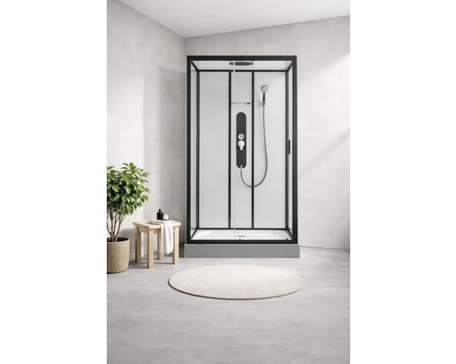 Komplette Duschkabine mit Duschkopf und Handbrause