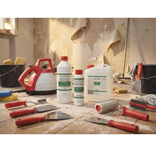 Tapetenentferner-Set mit Werkzeugen und Lösungsmitteln für Renovierungsarbeiten