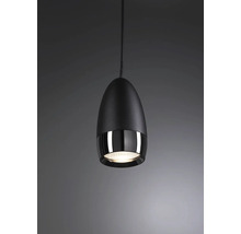 Schwarze Hängeleuchte mit Metallelement