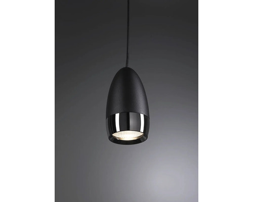 Schwarze Hängeleuchte mit Metallelement