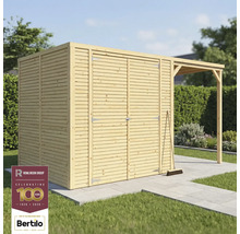 Gartenhaus mit Vordach und Besen