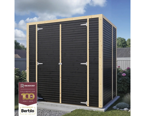 Gartenschuppen mit Holztüren