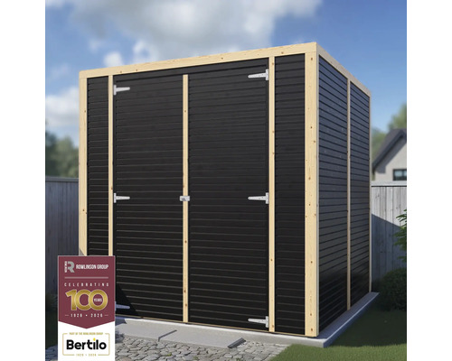 Geräteschuppen mit Doppeltür und Holzrahmen