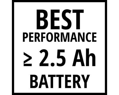 Beste Leistung, Batterie mit mehr als 2,5 Amperestunden