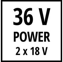 36 Volt Leistung, 2 x 18 Volt