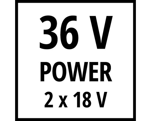 36 Volt Leistung, 2 x 18 Volt